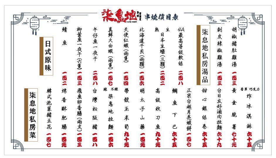 치시디串燒居酒屋長安總店 menu 2